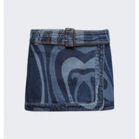 Pucci Dresses & Skirts - Pucci Marmo-print Miniskirt in Blue